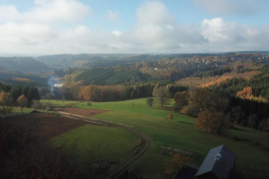 Le Grand Cerf 25 Pers, Malmedy- Chalet Rustique, Jardin 外观 照片