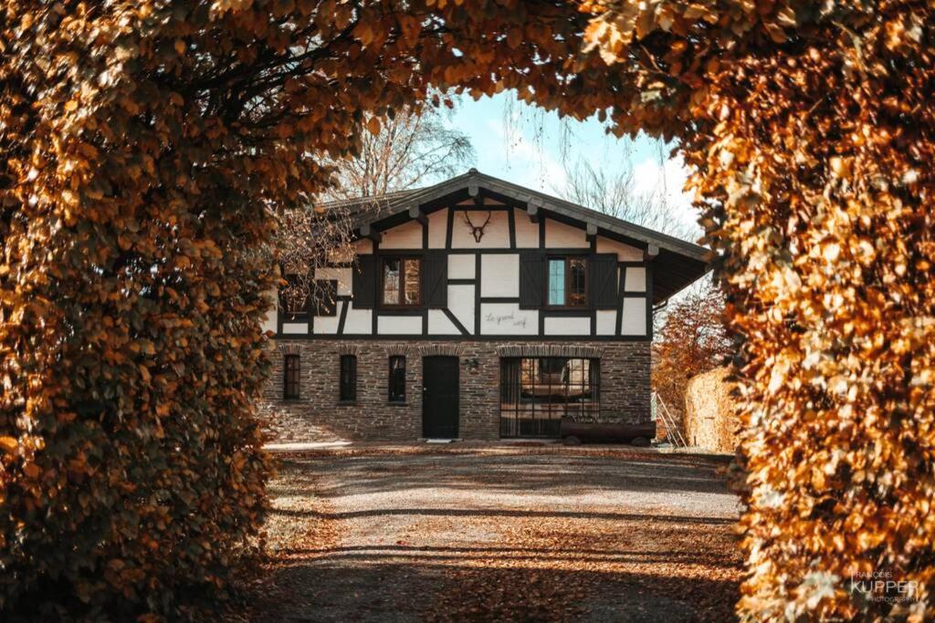 Le Grand Cerf 25 Pers, Malmedy- Chalet Rustique, Jardin 外观 照片