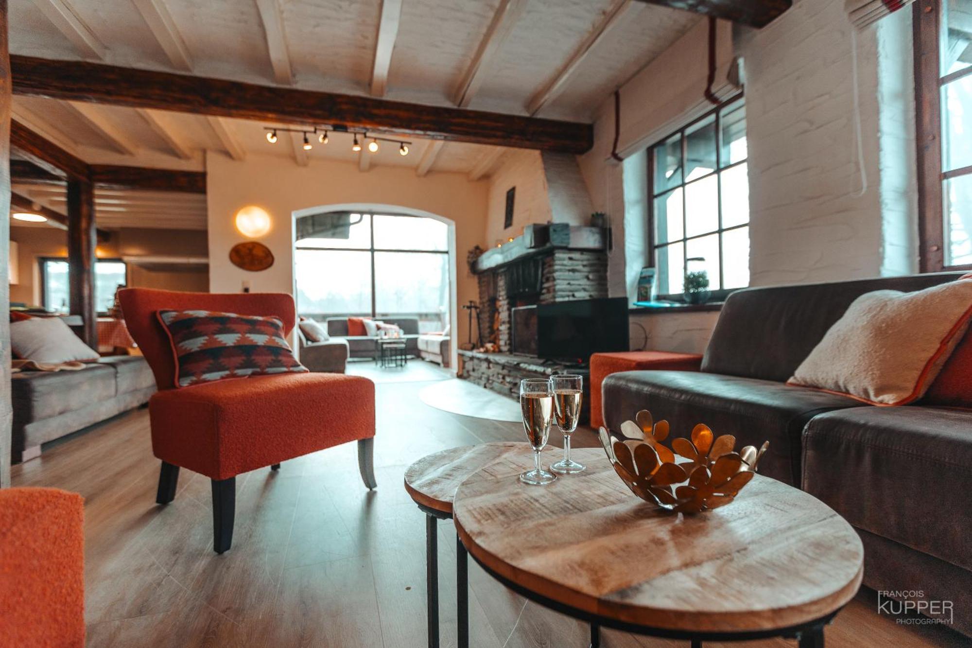 Le Grand Cerf 25 Pers, Malmedy- Chalet Rustique, Jardin 外观 照片
