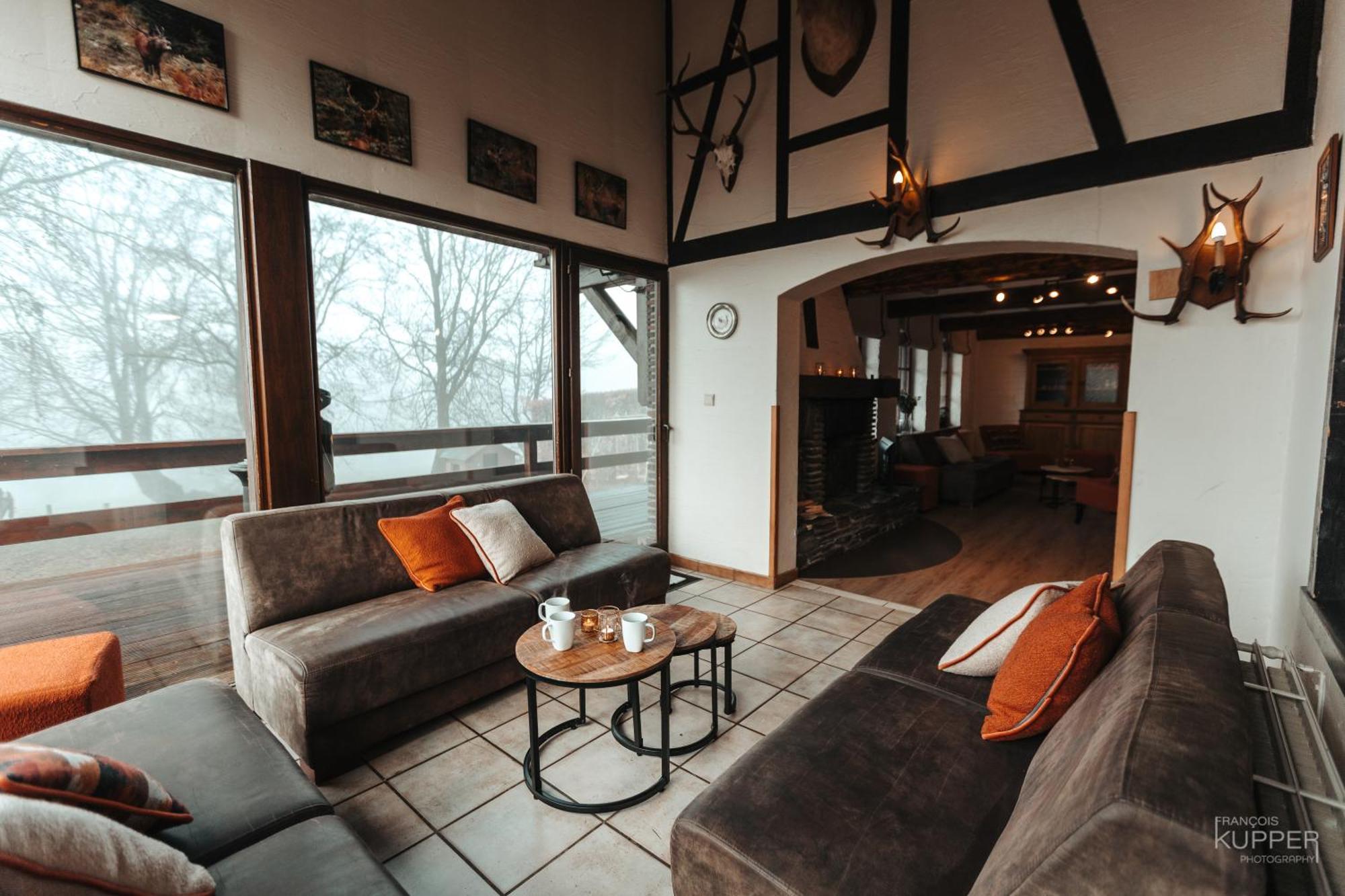 Le Grand Cerf 25 Pers, Malmedy- Chalet Rustique, Jardin 外观 照片
